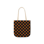 Halloween Pumpkin Black Pattern Canvas Tote Bag