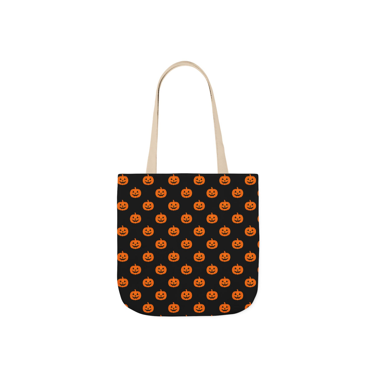 Halloween Pumpkin Black Pattern Canvas Tote Bag