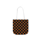 Halloween Pumpkin Black Pattern Canvas Tote Bag