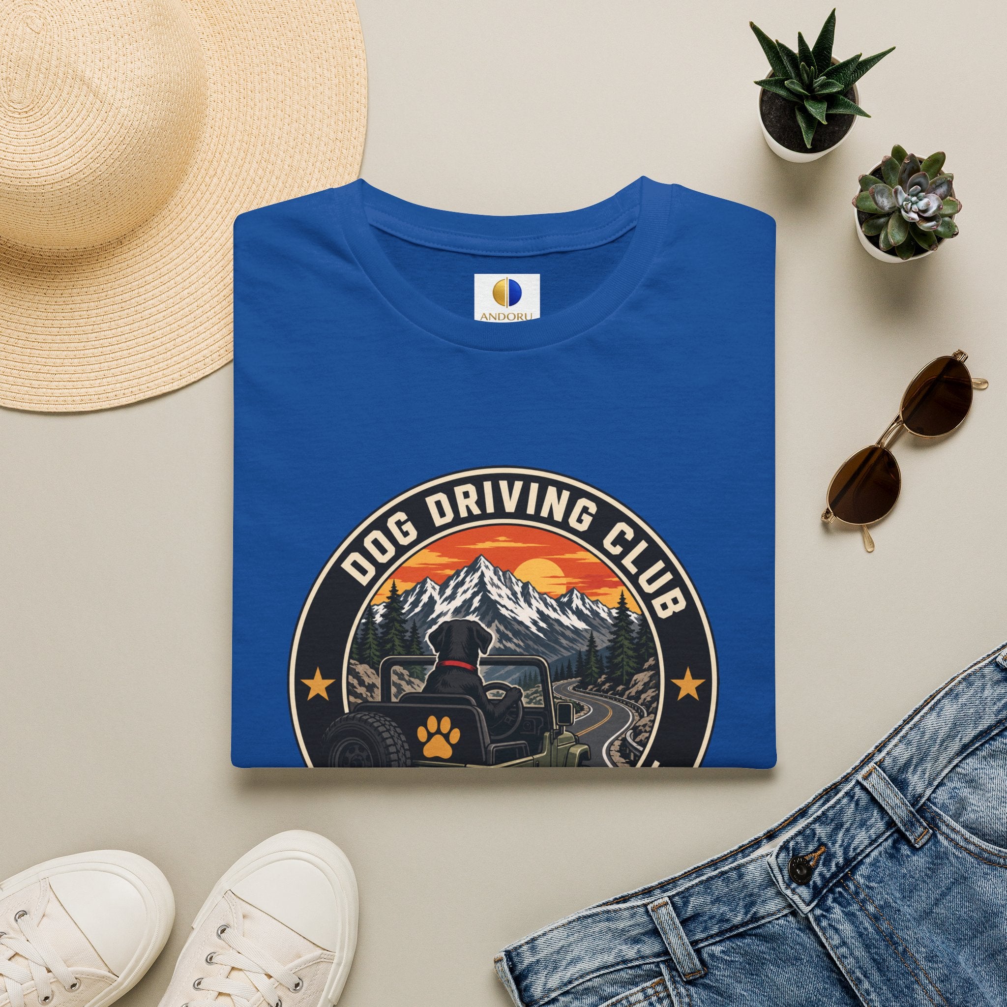 Official Dog Driving Club T‑Shirt — Pawprint Adventure Graphic Tee
