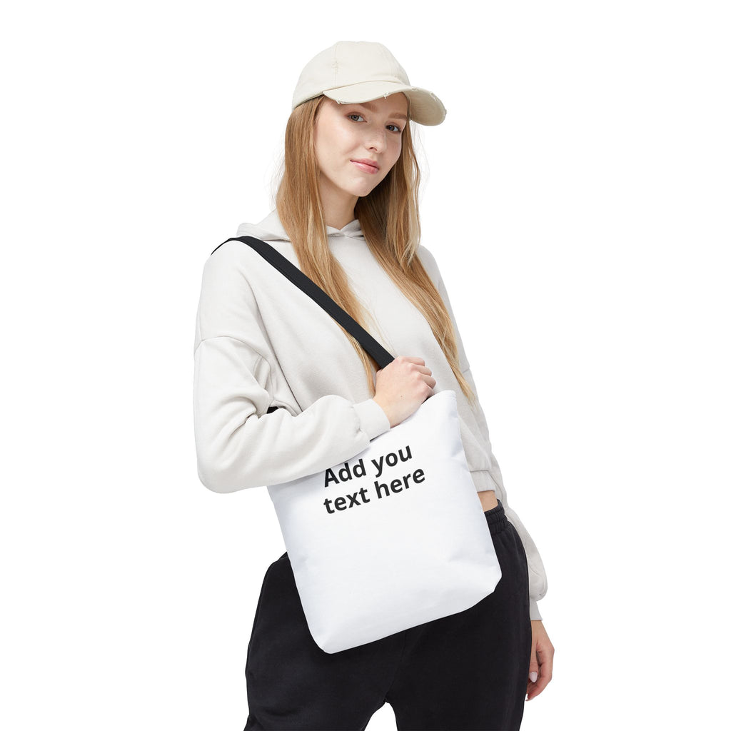 Personalized Tote Bag — Custom Text AOP Reusable Shopping Tote