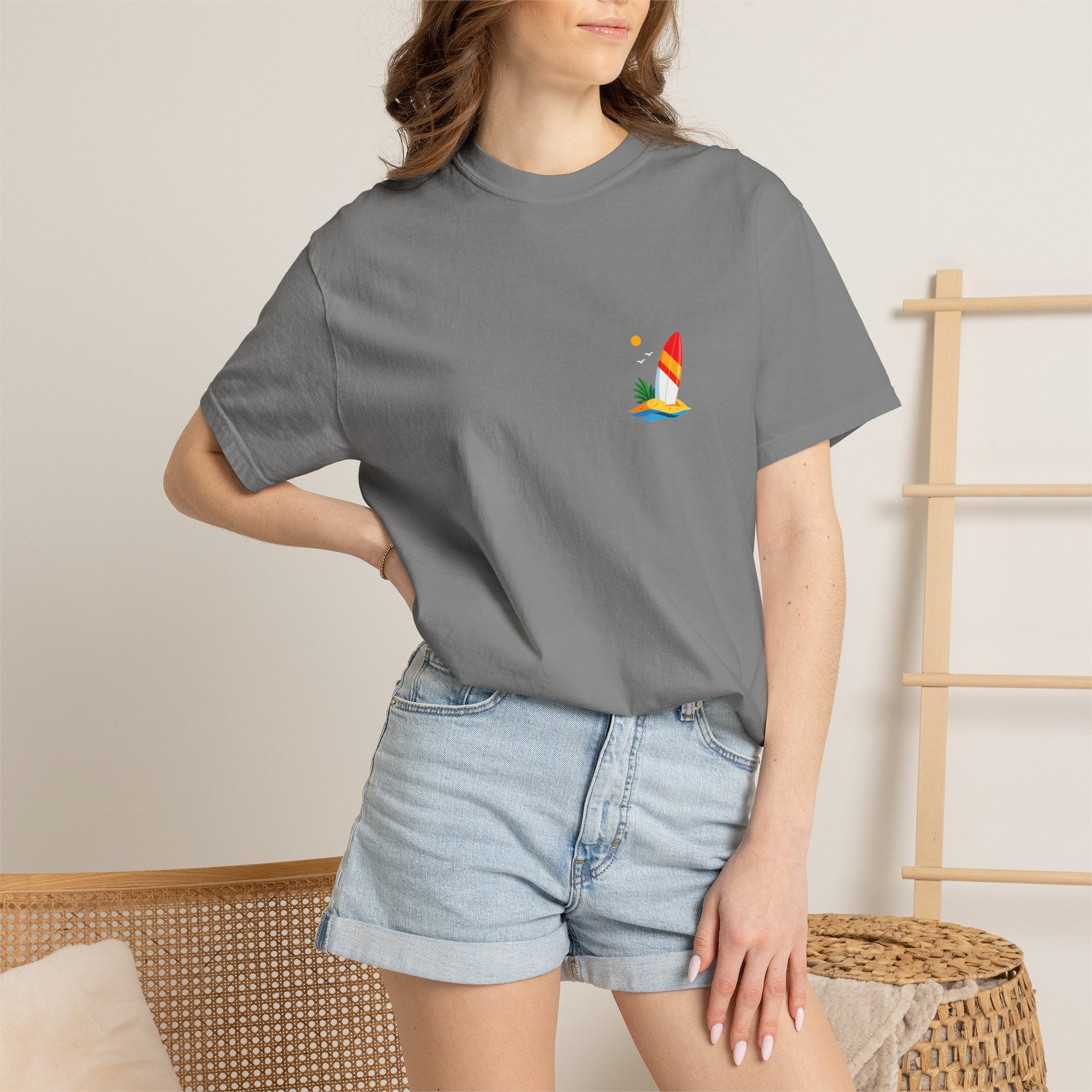 Beach Sailboat T-Shirt — Small Chest Graphic, Summer Vacation Tee