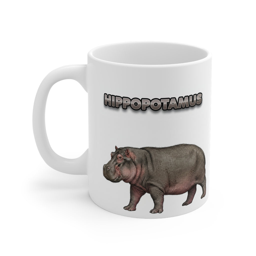 Hippopotamus Coffee Mug – 11oz Ceramic Mug for Animals With Facts Series 1 Gifts