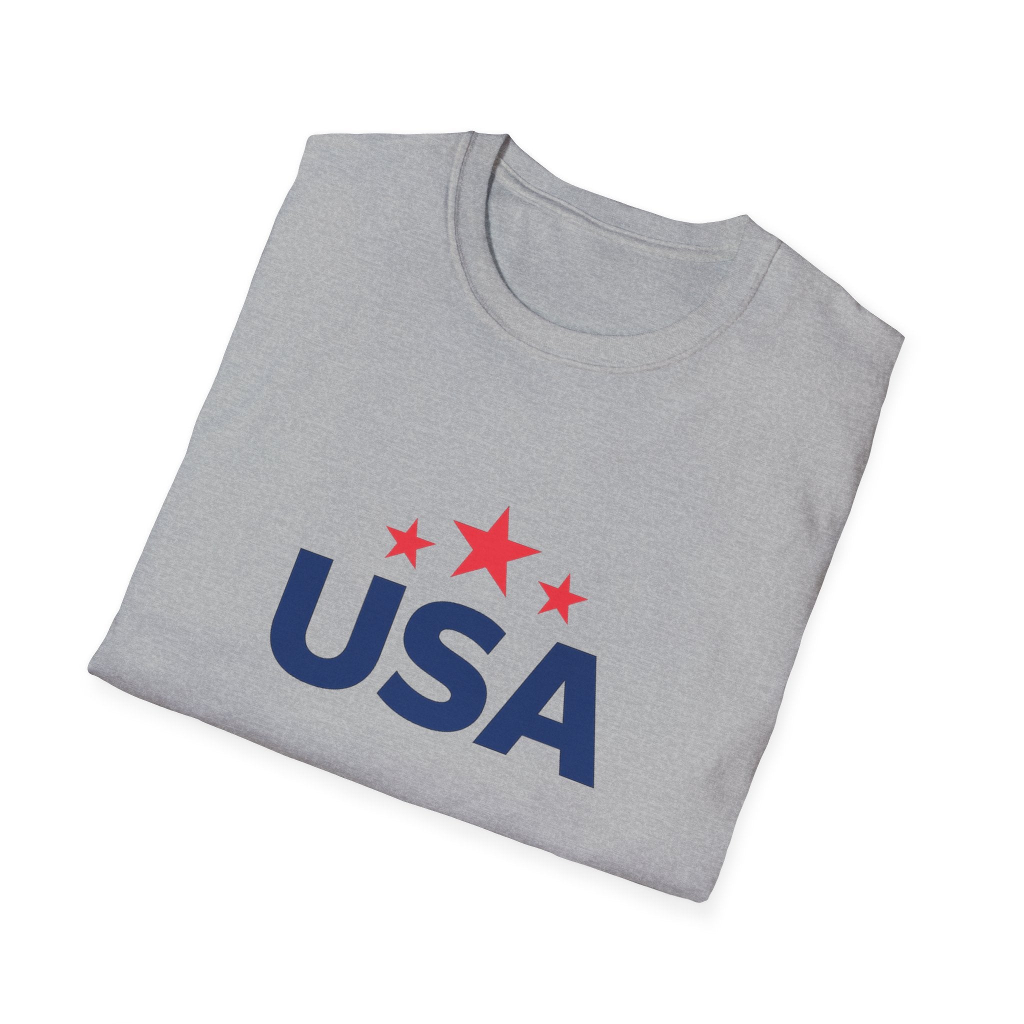 USA Patriotic T-Shirt — Red Stars Independence Day Tee
