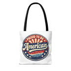 Patriotic Eagle Tote Bag - "Land of the Free Since 1776" Americana Canvas Tote