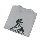 Hiking T-Shirt — "Life Is Better On The Trail" Adventure Tee