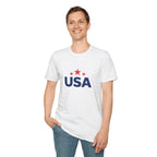 USA Patriotic T-Shirt — Red Stars Independence Day Tee
