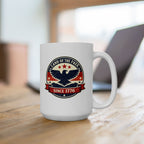 Veteran Pride Ceramic Mug – Patriotic American Eagle Coffee Cup (11oz, 15oz)