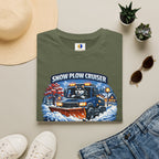 Snow Plow Cruiser T-Shirt — Husky Driving Plow Winter Tee