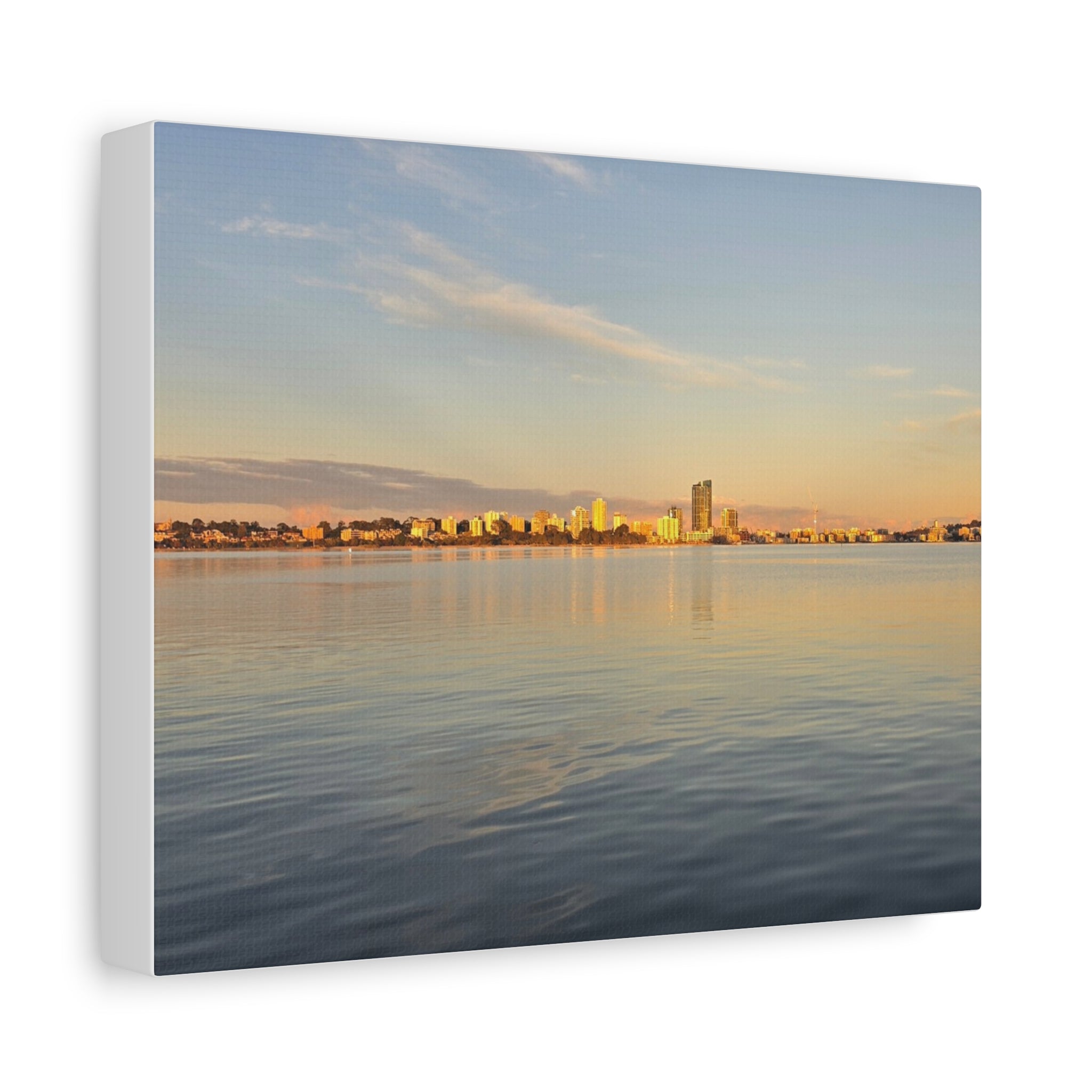 Personalized Wall Canvas - South Perth Sunrise Cityscape