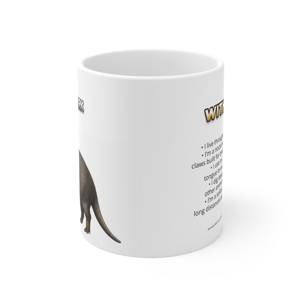 Aardvark Coffee Mug – 11oz Ceramic Mug for Animals With Facts Series 1 Gifts