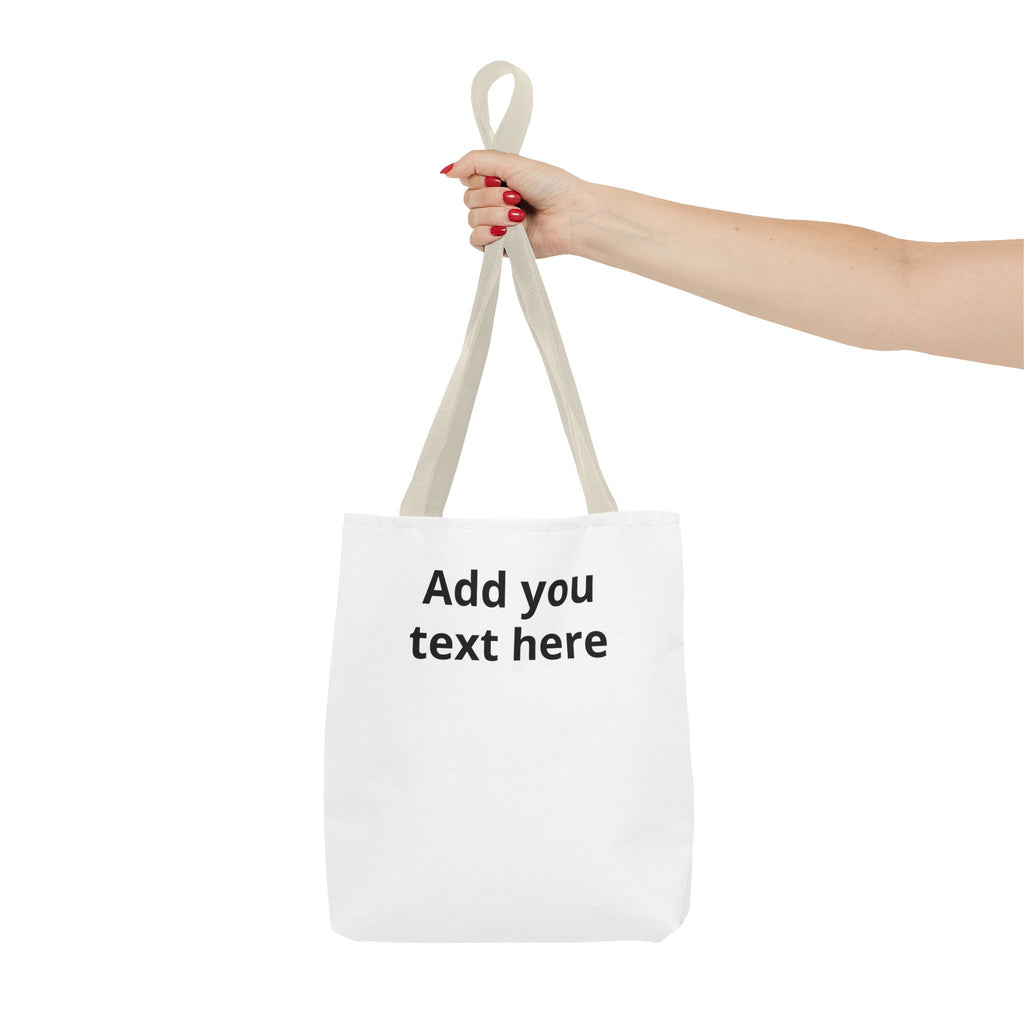 Personalized Tote Bag — Custom Text AOP Reusable Shopping Tote