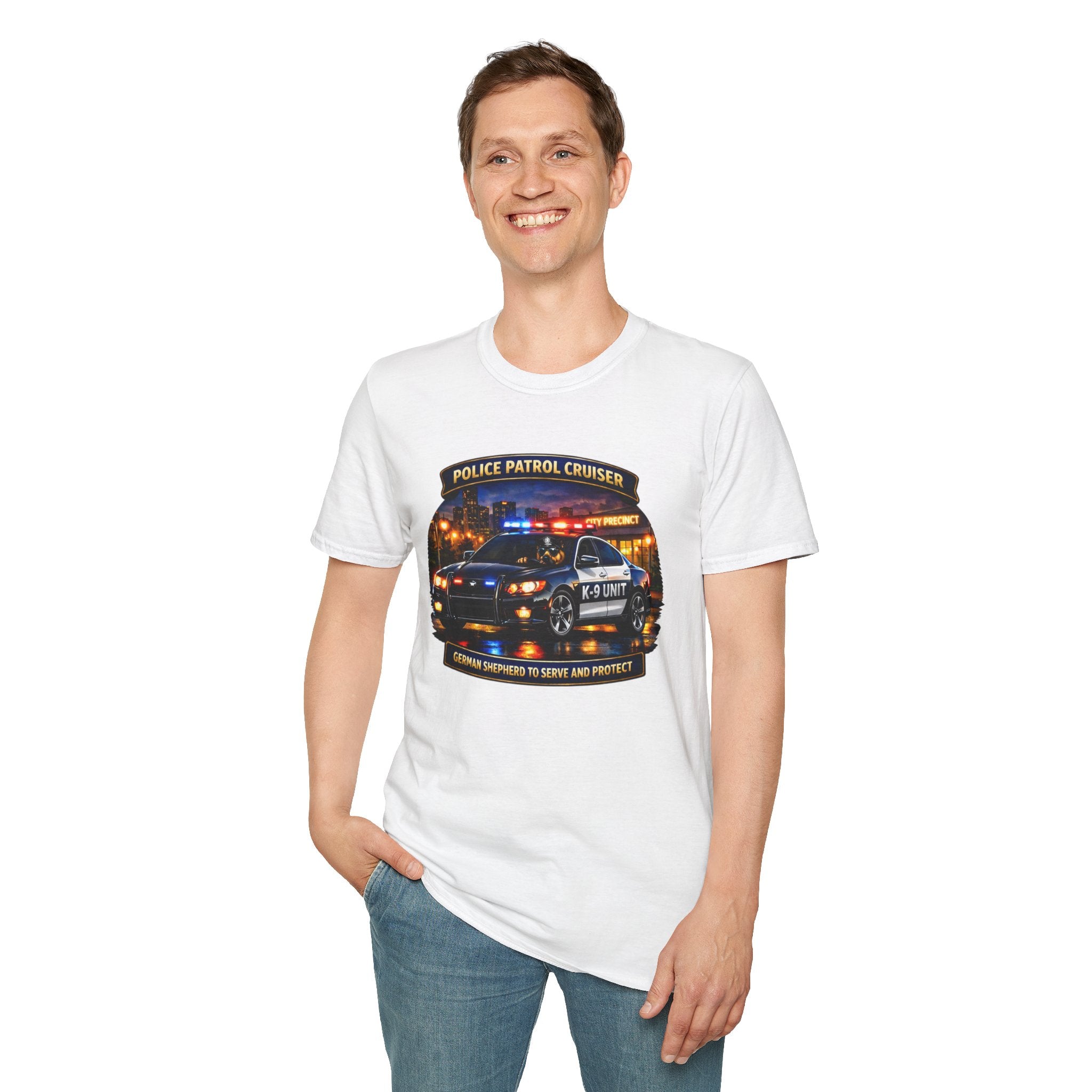 Police Patrol Cruiser K-9 Unit T-Shirt — Thin Blue Line Tribute Tee