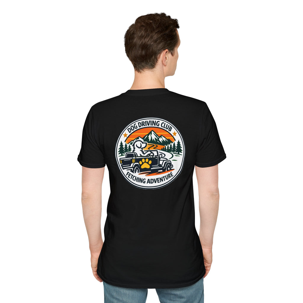 Low Rider Cruise Dog T-Shirt — Retro Palm Sunset Graphic Tee
