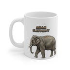 Asian Elephant Coffee Mug – 11oz Ceramic Mug for Animals With Facts Series 2 Gifts