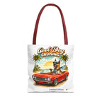 Cool Dog Cruising Tote Bag — Retro Convertible Beach Dog Beach Tote
