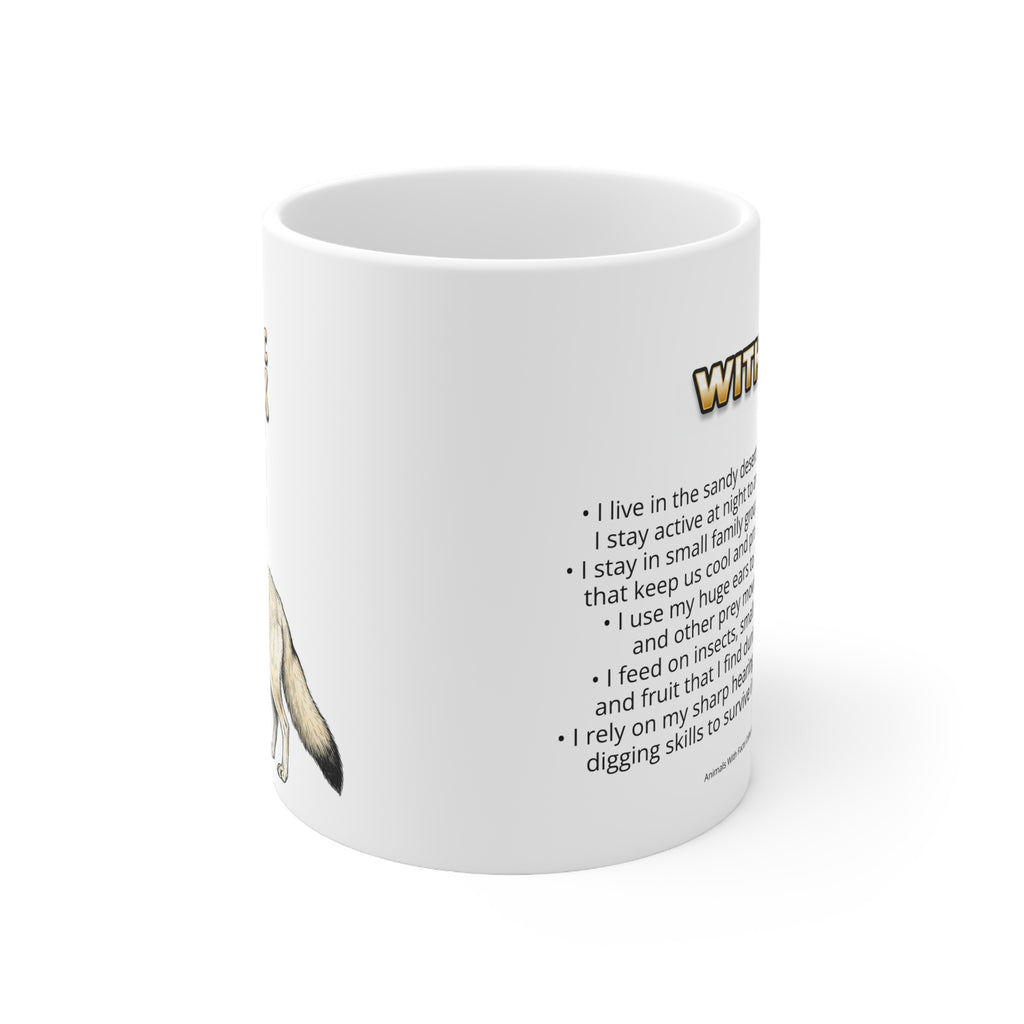 Fennec Fox Coffee Mug – 11oz Ceramic Mug for Animals With Facts Series 1 Gifts