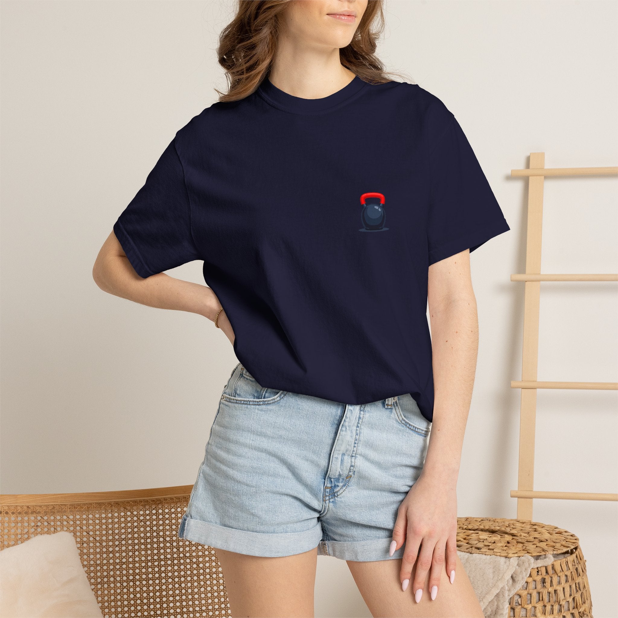 Kettlebell Pocket T‑Shirt — Minimal Gym Fitness Tee
