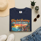 Big Vibes Only Beach Cruise T-Shirt — "Tiny but Cruising, Big Vibes Only" Retro Beach Dog Graphic