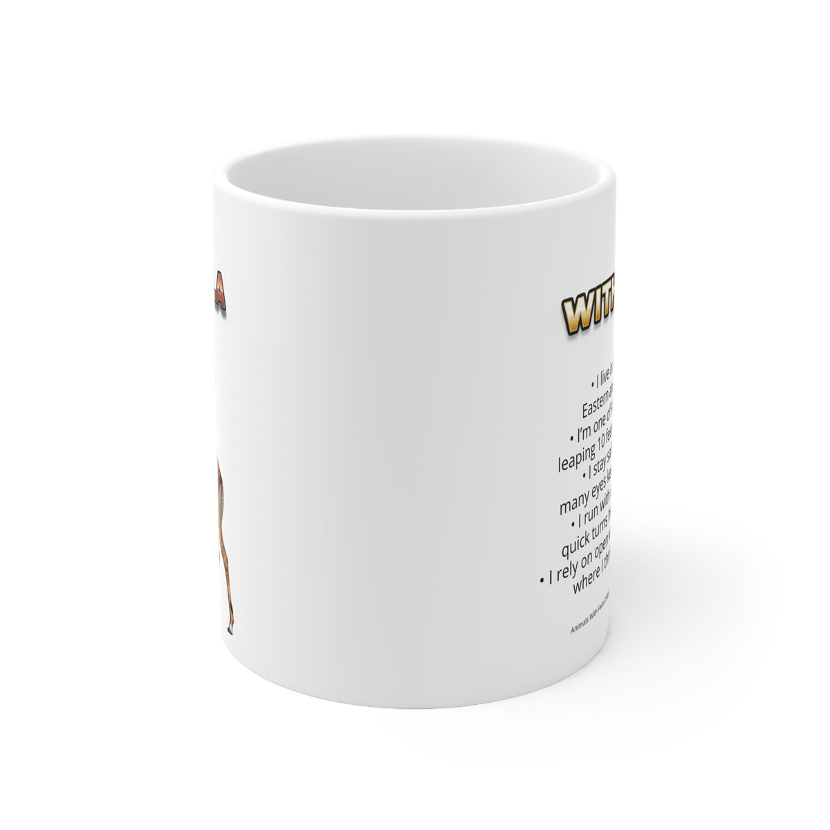 Impala Coffee Mug – 11oz Ceramic Mug for Animals With Facts Series 1 Gifts