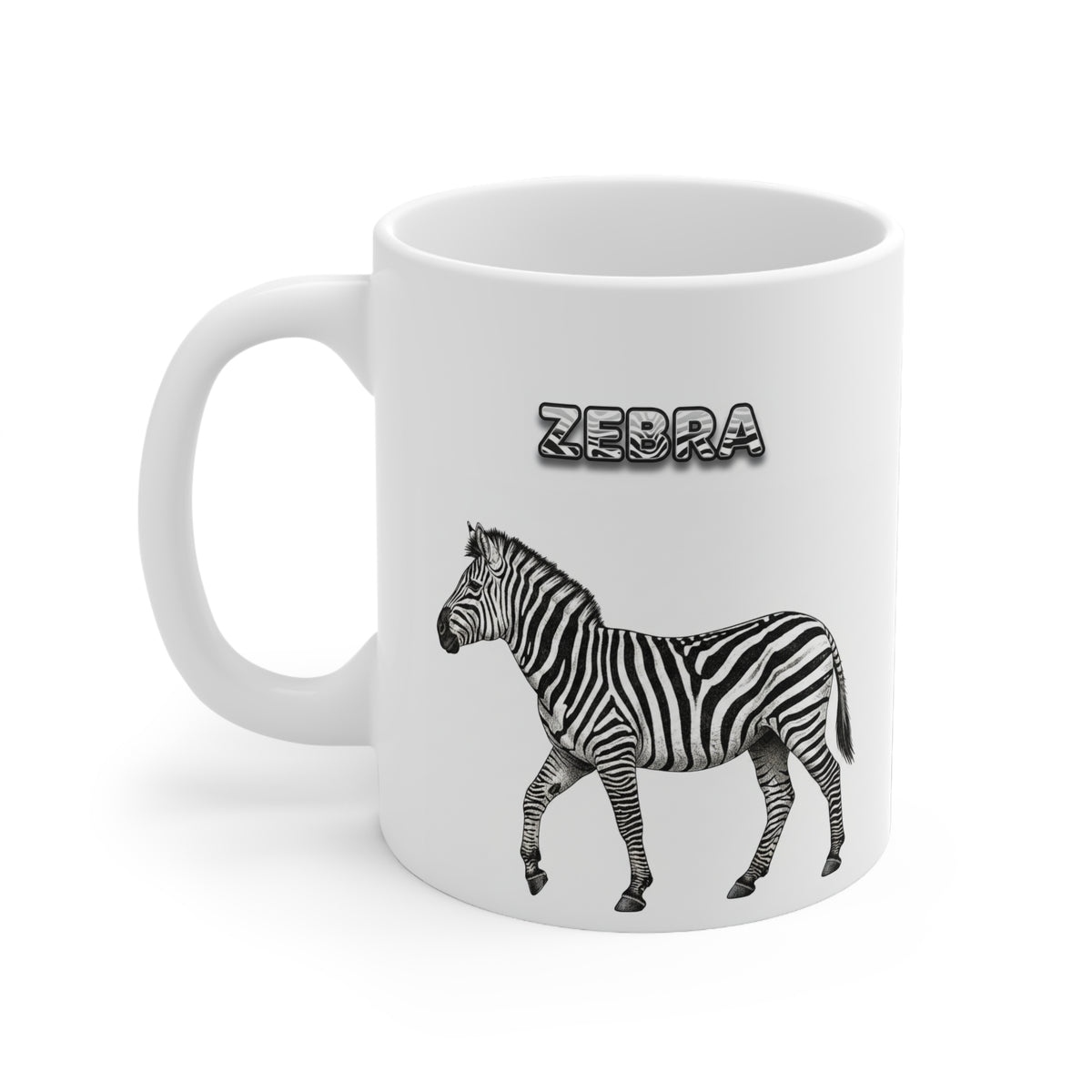 Zebra Coffee Mug – 11oz Ceramic Mug for Animals With Facts Series 1 Gifts