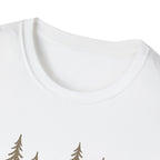 Camping Tent Tee — Minimal Lakeside Campfire Graphic T-Shirt