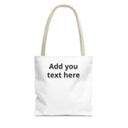 Personalized Tote Bag — Custom Text AOP Reusable Shopping Tote