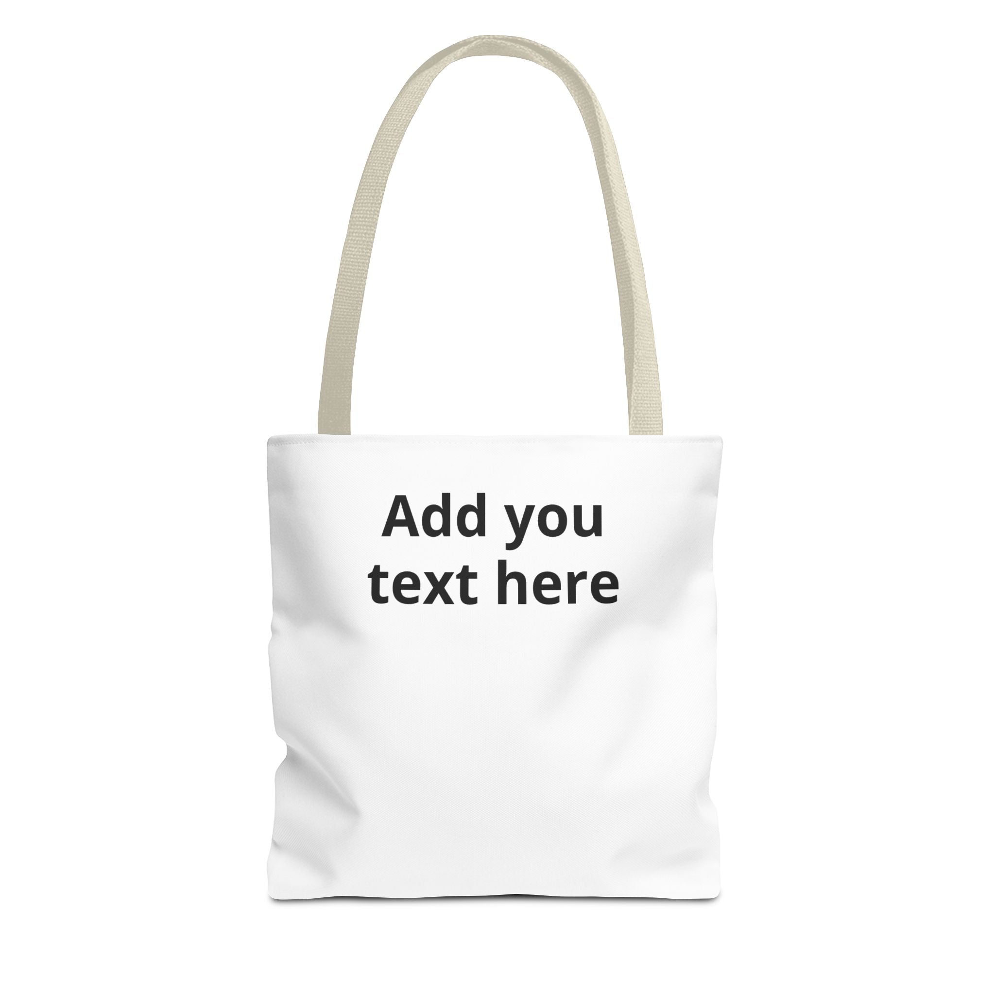 Personalized Tote Bag — Custom Text AOP Reusable Shopping Tote