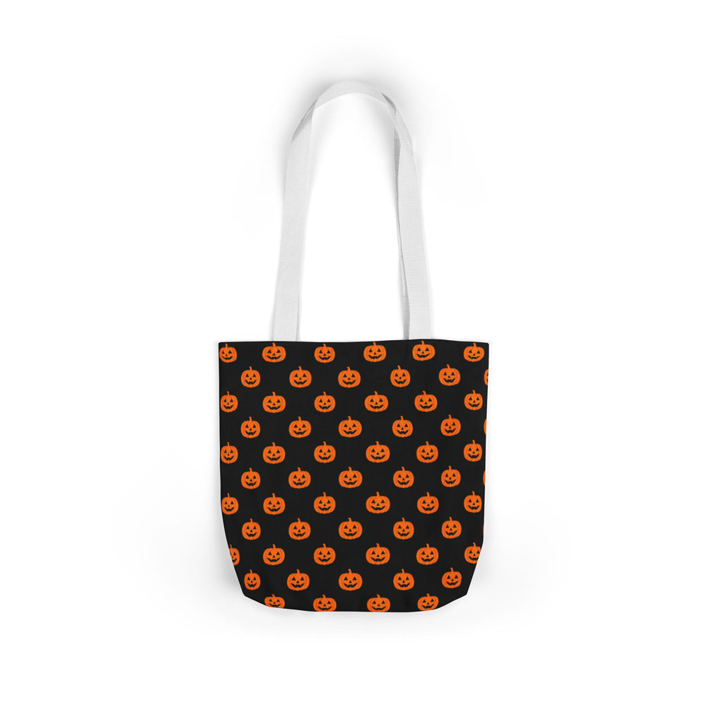 Halloween Pumpkin Black Pattern Canvas Tote Bag
