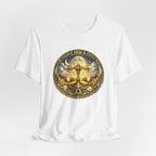 Libra Zodiac Tee — Golden Scales Zodiac T-Shirt