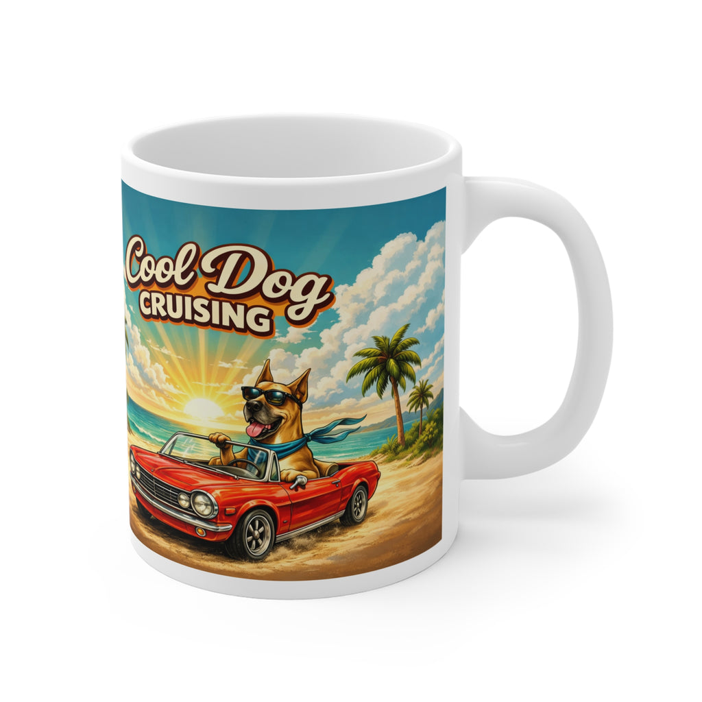 Mug — Cool Dog Cruising - Retro Dog Driving Club Limited Edition (11oz)