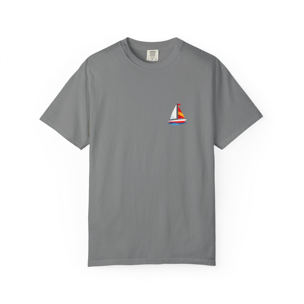 Sailboat Pocket T-Shirt — Colorful Minimal Nautical Tee