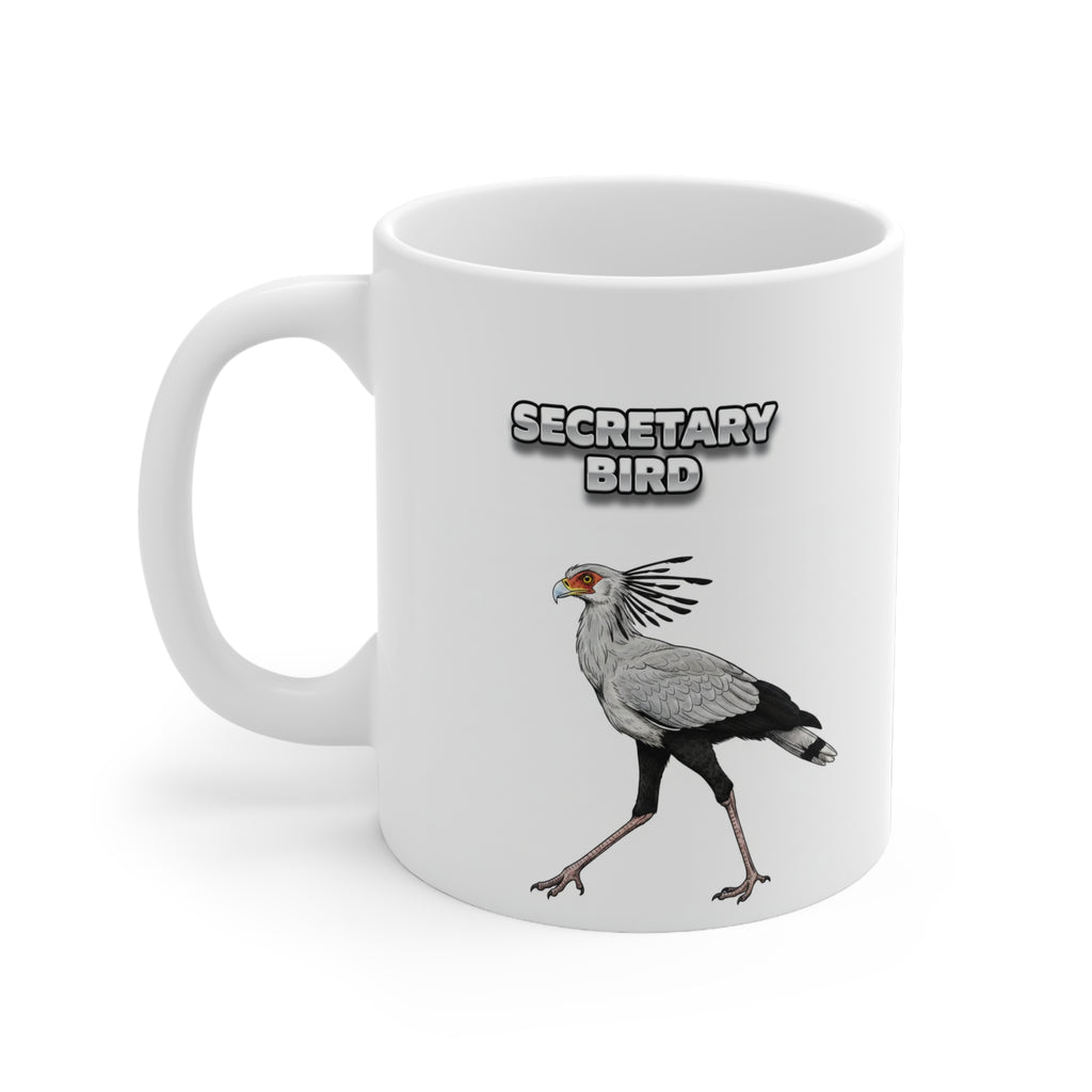 Secretary Bird Coffee Mug – 11oz Ceramic Mug for Animals With Facts Series 1 Gifts