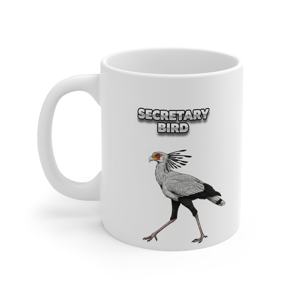 Secretary Bird Coffee Mug – 11oz Ceramic Mug for Animals With Facts Series 1 Gifts