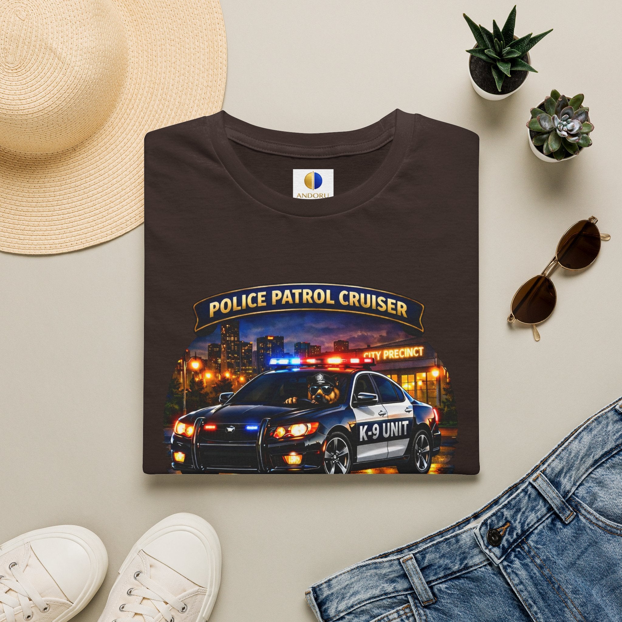 Police Patrol Cruiser K-9 Unit T-Shirt — Thin Blue Line Tribute Tee