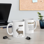 Kudu Coffee Mug – 11oz Ceramic Mug for Animals With Facts Series 1 Gifts