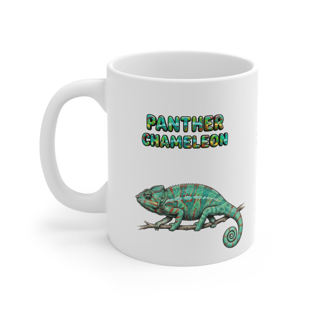 Panther Chameleon Coffee Mug – 11oz Ceramic Mug for Animals With Facts Series 1 Gifts