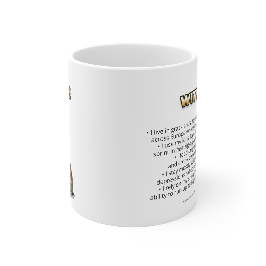 Hare Coffee Mug – 11oz Ceramic Mug for Animals With Facts Series 3 Gifts