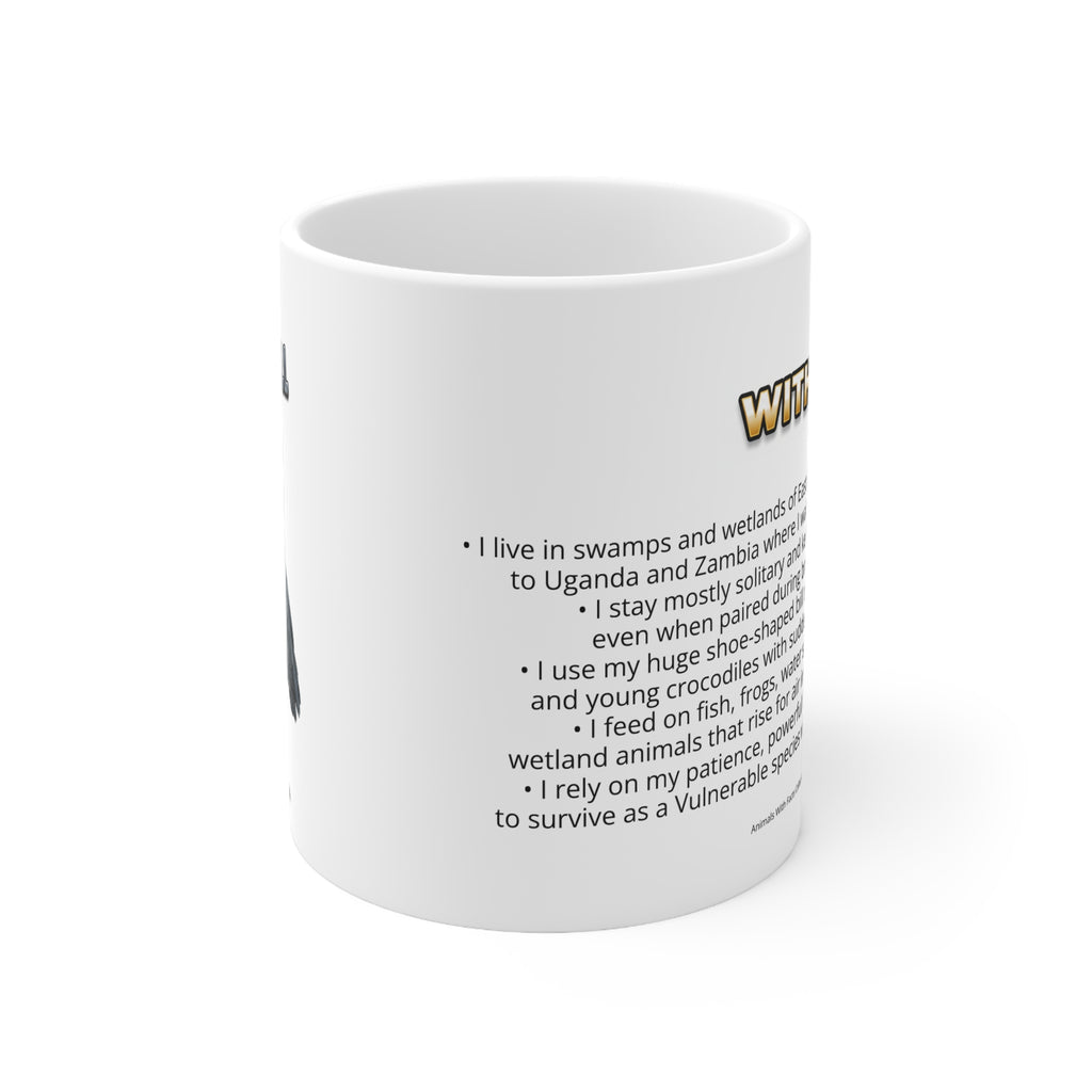 Shoebill Coffee Mug – 11oz Ceramic Mug for Animals With Facts Series 1 Gifts