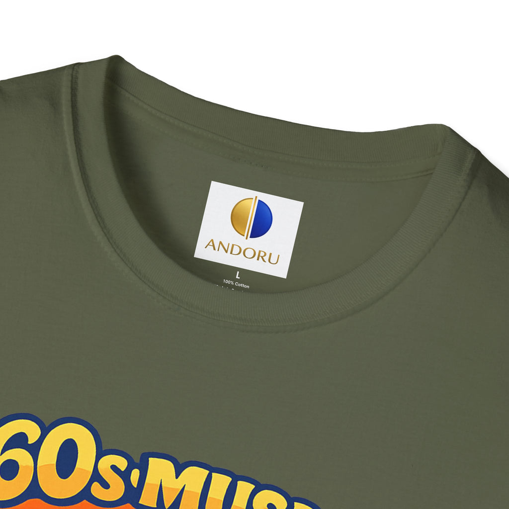 60s Music T-Shirt — Retro Peace & Love Vintage Radio Design