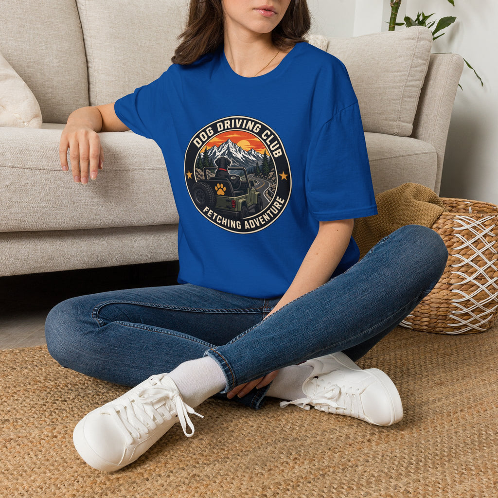 Official Dog Driving Club T‑Shirt — Pawprint Adventure Graphic Tee