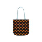 Halloween Pumpkin Black Pattern Canvas Tote Bag