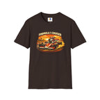 Formula 1 Cruiser T-Shirt — Vintage Racecar Graphic ("Greyhound On Board")