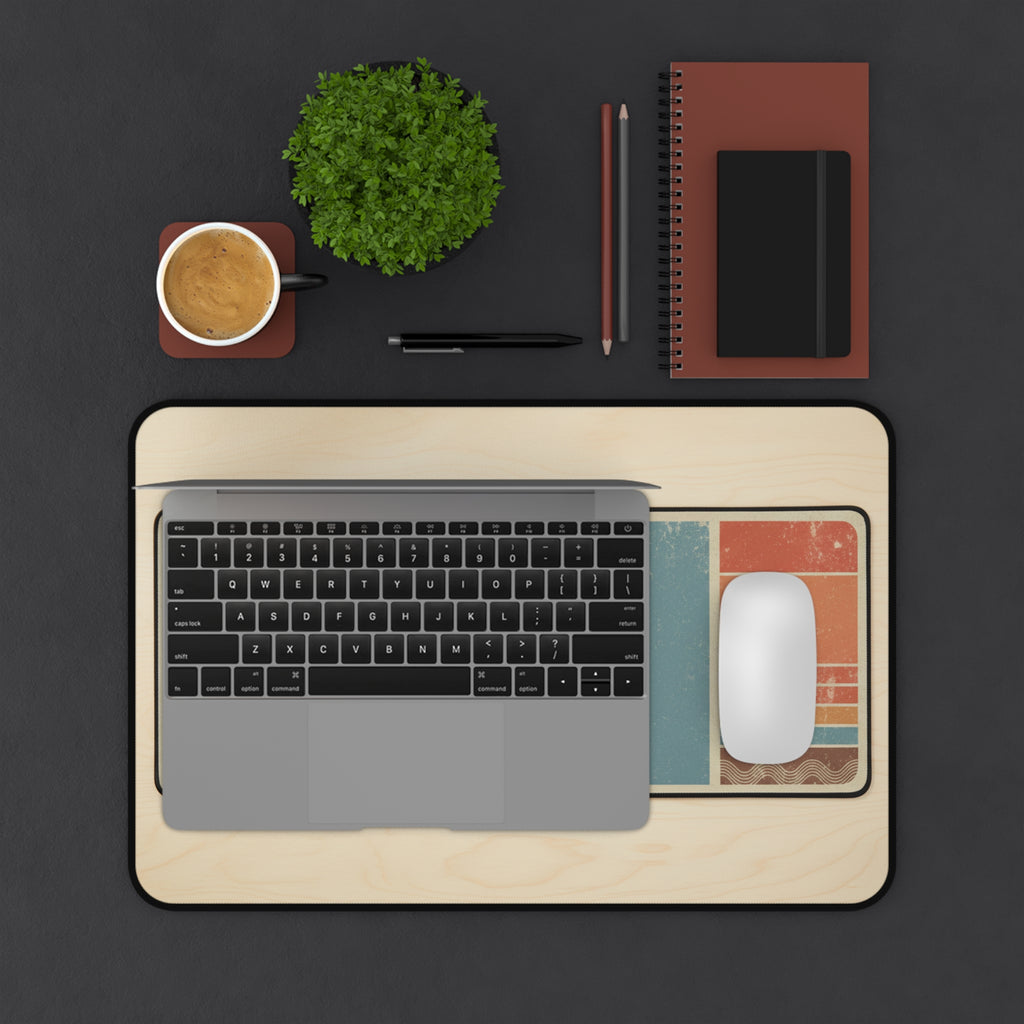 Personalized Vintage Retro Sunset Desk Mat