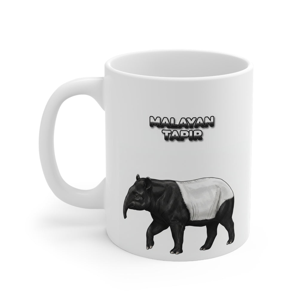Malayan Tapir Coffee Mug – 11oz Ceramic Mug for Animals With Facts Series 2 Gifts
