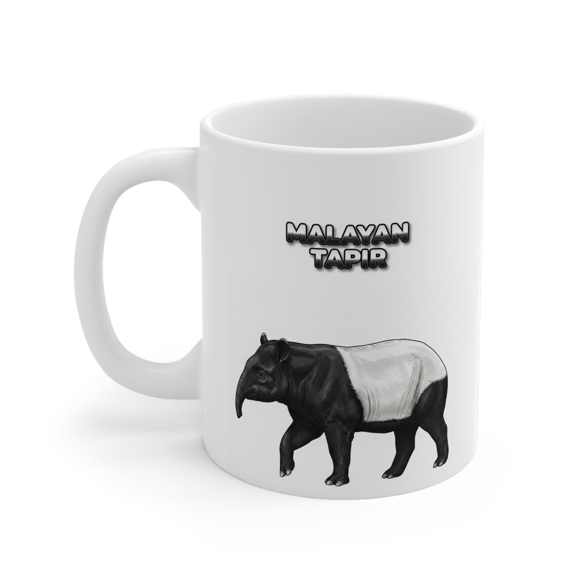 Malayan Tapir Coffee Mug – 11oz Ceramic Mug for Animals With Facts Series 2 Gifts