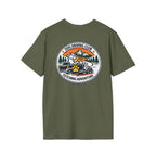 Low Rider Cruise Dog T-Shirt — Retro Palm Sunset Graphic Tee