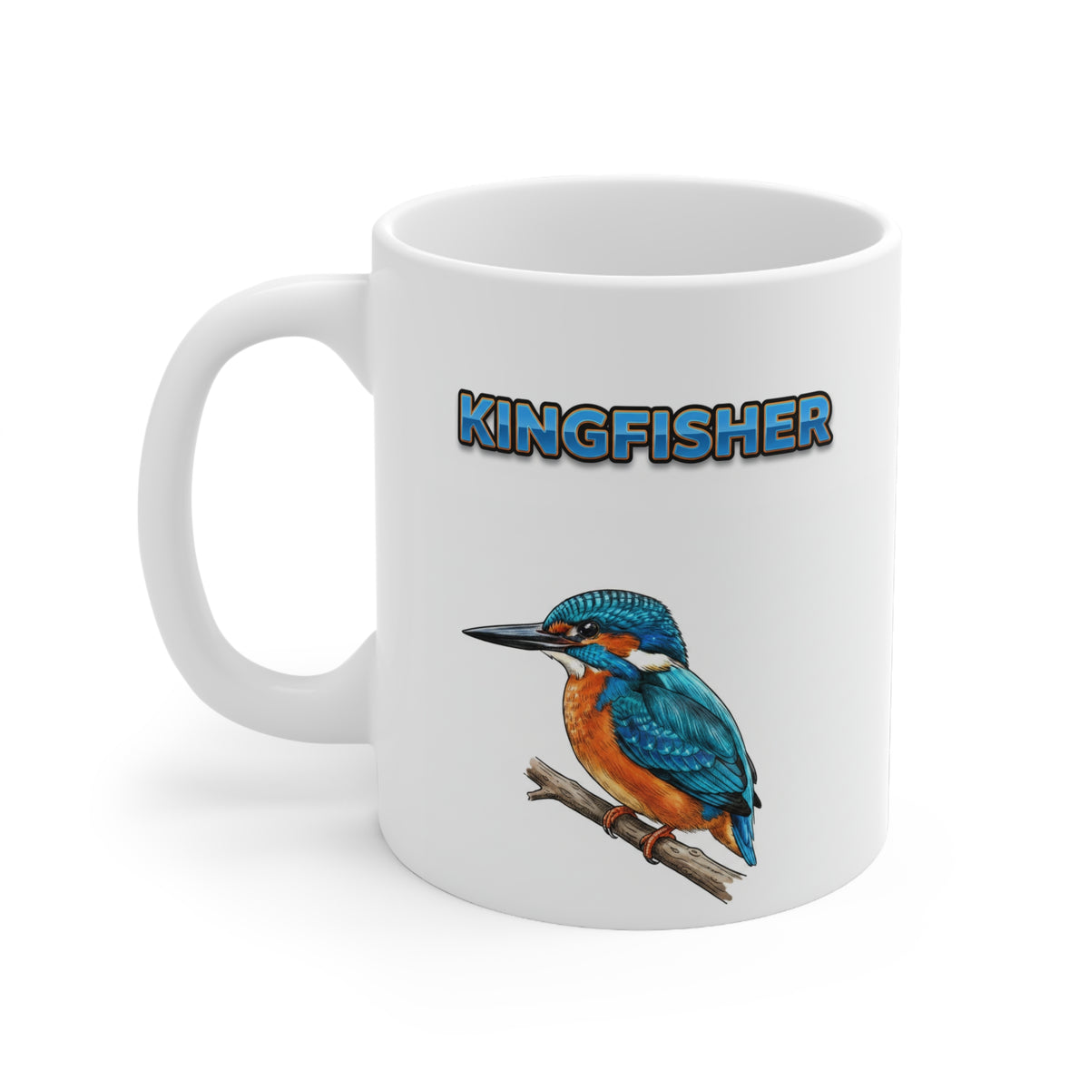 Kingfisher Coffee Mug – 11oz Ceramic Mug for Animals With Facts Series 3 Gifts