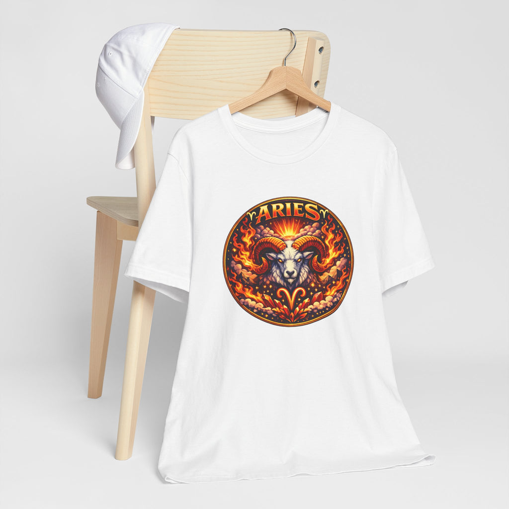 Aries Zodiac Tee — Fiery Ram Horoscope Graphic T-Shirt