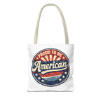 Patriotic Eagle Tote Bag - "Land of the Free Since 1776" Americana Canvas Tote